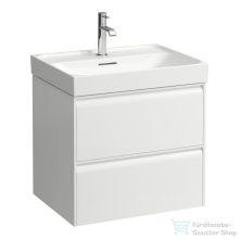   Laufen Meda 58,4x44,8 cm-es 2 fiókos fali szekrény H810113 mosdóhoz,matt fehér H4215720112601