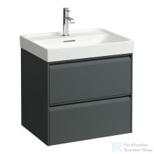   Laufen Meda 58,4x44,8 cm-es 2 fiókos fali szekrény H810113 mosdóhoz,traffic grey H4215720112661