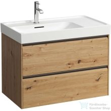   Laufen Meda 78,4x44,8 cm-es 2 fiókos fali szekrény H817116 mosdóhoz,vad tölgy H4216020112671