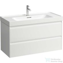   Laufen Meda 98,4x44,8 cm-es 2 fiókos fali szekrény H810119 mosdóhoz,matt fehér H4216220112601