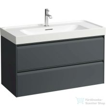   Laufen Meda 98,4x44,8 cm-es 2 fiókos fali szekrény H810119 mosdóhoz,traffic grey H4216220112661