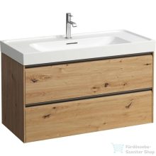   Laufen Meda 98,4x44,8 cm-es 2 fiókos fali szekrény H810119 mosdóhoz,vad tölgy H4216220112671