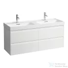 Laufen Meda 128,4x44,8 cm-es 4 fiókos fali szekrény H814112 mosdóhoz,matt fehér H4216440112601