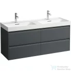Laufen Meda 128,4x44,8 cm-es 4 fiókos fali szekrény H814112 mosdóhoz,traffic grey H4216440112661
