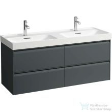   Laufen Meda 128,4x44,8 cm-es 4 fiókos fali szekrény H814112 mosdóhoz,traffic grey H4216440112661