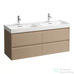   Laufen Meda 128,4x44,8 cm-es 4 fiókos fali szekrény H814112 mosdóhoz,cappuccino H4216440114651