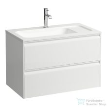   Laufen Meda 77,2x44,2 cm-es 2 fiókos fali szekrény H814117 mosdóhoz,matt fehér H4216820112601