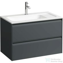   Laufen Meda 77,2x44,2 cm-es 2 fiókos fali szekrény H814117 mosdóhoz,traffic grey H4216820112661