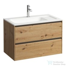   Laufen Meda 77,2x44,2 cm-es 2 fiókos fali szekrény H814117 mosdóhoz,vad tölgy H4216820112671