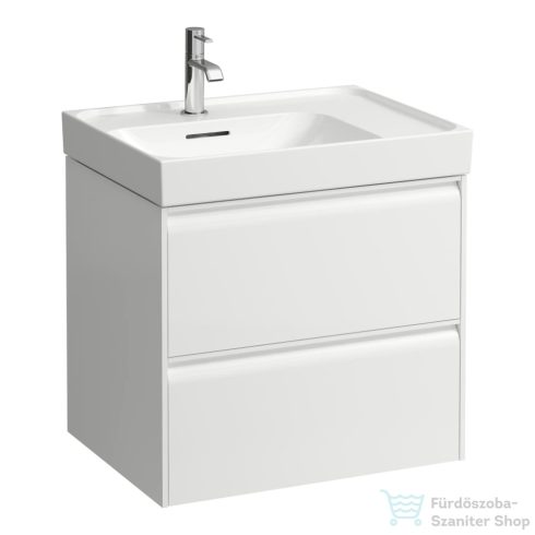 Laufen MEDA 58,4x44,8x51,5 cm-es 2 fiókos fali szekrény mosdó- és csaptelep nélkül, matt fehér H4217320112601