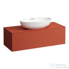   Laufen ILBAGNOALESSI 120x50 cm-es 1 fiókos alsószekrény kivágással, H818975, H818976, H818977, H818978 mosdókhoz, Terracotta H4303110972691