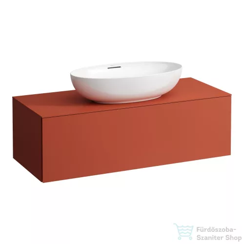 Laufen ILBAGNOALESSI 120x50 cm-es 1 fiókos alsószekrény kivágással, H818975, H818976, H818977, H818978 mosdókhoz, Terracotta H4303110972691