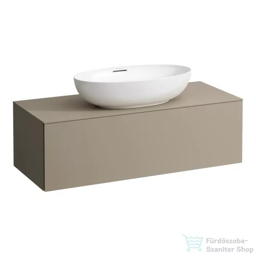 Laufen ILBAGNOALESSI 120x50 cm-es 1 fiókos alsószekrény kivágással, H818975, H818976, H818977, H818978 mosdókhoz, Pearl beige H4303110972701