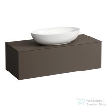   Laufen ILBAGNOALESSI 120x50 cm-es 1 fiókos alsószekrény kivágással, H818975, H818976, H818977, H818978 mosdókhoz, sötétbarna H4303110974291 