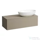 Laufen ILBAGNOALESSI 120x50 cm-es 1 fiókos alsószekrény jobb oldali kivágással, H818975, H818976, H818977, H818978 mosdókhoz, Pearl beige H4303130972701