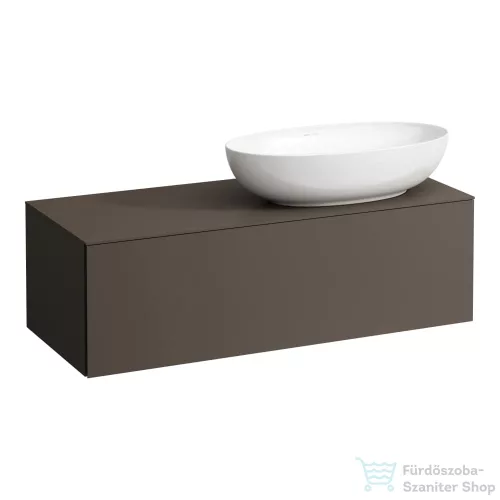 Laufen ILBAGNOALESSI 120x50 cm-es 1 fiókos alsószekrény jobb oldali kivágással, H818975, H818976, H818977, H818978 mosdókhoz, sötétbarna H4303130974291