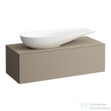   Laufen ILBAGNOALESSI 120x50 cm-es 1 fiókos alsószekrény bal oldali kivágással, H818974 mosdóhoz, Pearl beige H4303220972701