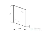 Jika LYRA PLUS 50x75 cm-es, fehér bútorlapra szerelt tükör, H4531910383041