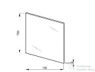 Jika LYRA PLUS 70x75 cm-es, fehér bútorlapra szerelt tükör, H4532110383041
