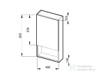 Jika LYRA PLUS 40x80x13,2 cm-es, 1 ajtós tükrös szekrény, matt fehér H4532210383041