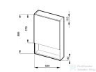 Jika LYRA PLUS 50x80x13,2 cm-es, 1 ajtós tükrös szekrény, matt fehér H4532310383041