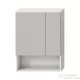 Jika LYRA PLUS 60x80x13,2 cm-es, 2 ajtós tükrös szekrény, matt fehér H4532410383041
