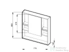 Jika LYRA PLUS 77,5x80x13,2 cm-es, 1 ajtós tükrös szekrény, matt fehér H4532510383041