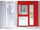 Jika LYRA PLUS 77,5x80x13,2 cm-es, 1 ajtós tükrös szekrény, matt fehér H4532510383041