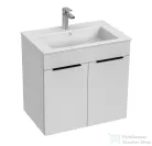 Jika CUBE 64x42,2 cm-es mosdó és 2 ajtós alsószekrény kombináció, matt/selyemfényű fehér H4536011763001