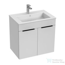   Jika CUBE 64x42,2 cm-es mosdó és 2 ajtós alsószekrény kombináció, matt/selyemfényű fehér H4536011763001