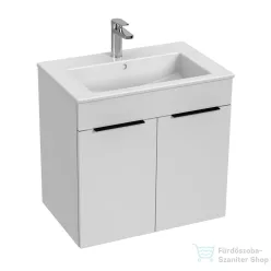   Jika CUBE 64x42,2 cm-es mosdó és 2 ajtós alsószekrény kombináció, matt/selyemfényű fehér H4536011763001