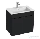 Jika CUBE 64x42,2 cm-es mosdó és 2 ajtós alsószekrény kombináció, matt antracit H4536011763521