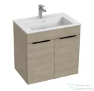Jika CUBE 64x42,2 cm-es mosdó és 2 ajtós alsószekrény kombináció, kőris H4536011765141