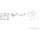 Jika CUBE 64x42,2 cm-es mosdó és 2 ajtós alsószekrény kombináció, kőris H4536011765141