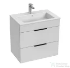 Jika CUBE 64x42,2 cm-es mosdó és 2 fiókos alsószekrény kombináció, matt/selyemfényű fehér H4536021763001