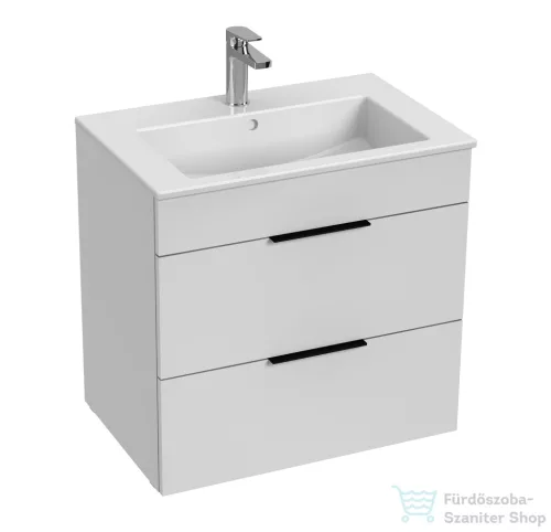 Jika CUBE 64x42,2 cm-es mosdó és 2 fiókos alsószekrény kombináció, matt/selyemfényű fehér H4536021763001