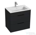 Jika CUBE 64x42,2 cm-es mosdó és 2 fiókos alsószekrény kombináció, matt antracit H4536021763521