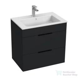   Jika CUBE 64x42,2 cm-es mosdó és 2 fiókos alsószekrény kombináció, matt antracit H4536021763521
