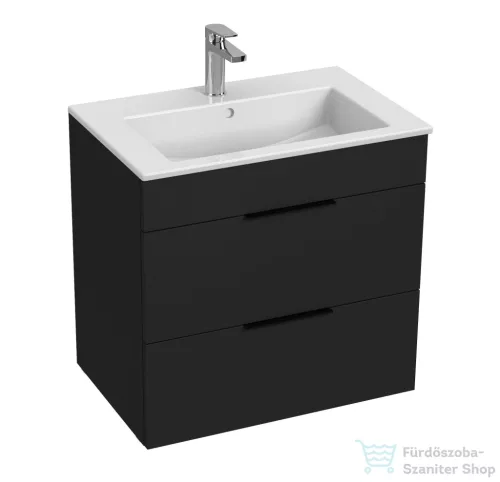 Jika CUBE 64x42,2 cm-es mosdó és 2 fiókos alsószekrény kombináció, matt antracit H4536021763521