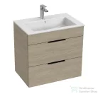 Jika CUBE 64x42,2 cm-es mosdó és 2 fiókos alsószekrény kombináció, kőris H4536021765141