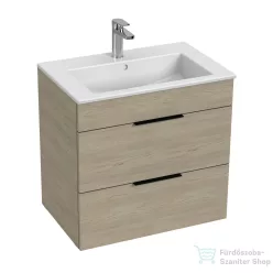   Jika CUBE 64x42,2 cm-es mosdó és 2 fiókos alsószekrény kombináció, kőris H4536021765141