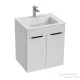 Jika CUBE 54x42,2 cm-es mosdó és 2 ajtós alsószekrény kombináció, matt/selyemfényű fehér H4536111763001