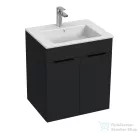 Jika CUBE 54x42,2 cm-es mosdó és 2 ajtós alsószekrény kombináció, matt antracit H4536111763521