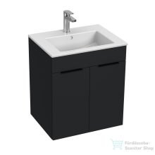   Jika CUBE 54x42,2 cm-es mosdó és 2 ajtós alsószekrény kombináció, matt antracit H4536111763521