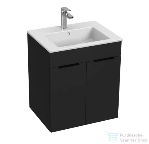 Jika CUBE 54x42,2 cm-es mosdó és 2 ajtós alsószekrény kombináció, matt antracit H4536111763521