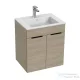 Jika CUBE 54x42,2 cm-es mosdó és 2 ajtós alsószekrény kombináció, kőris H4536111765141
