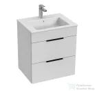 Jika CUBE 54x42,2 cm-es mosdó és 2 fiókos alsószekrény kombináció, matt/selyemfényű fehér H4536121763001