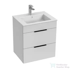   Jika CUBE 54x42,2 cm-es mosdó és 2 fiókos alsószekrény kombináció, matt/selyemfényű fehér H4536121763001