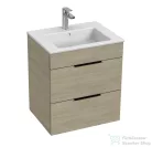 Jika CUBE 54x42,2 cm-es mosdó és 2 fiókos alsószekrény kombináció, kőris H4536121765141
