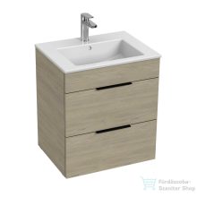   Jika CUBE 54x42,2 cm-es mosdó és 2 fiókos alsószekrény kombináció, kőris H4536121765141
